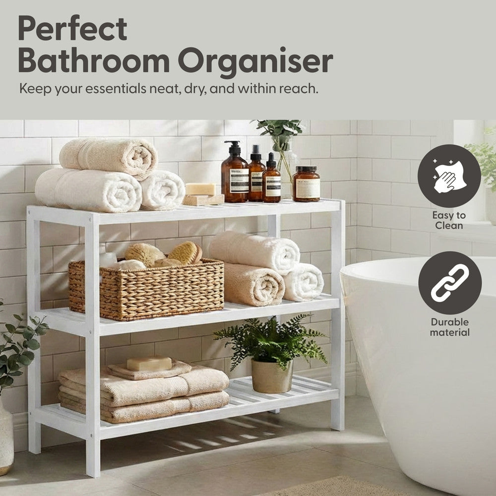 Bamboo Shoe Rack - 3 Tier – image 19