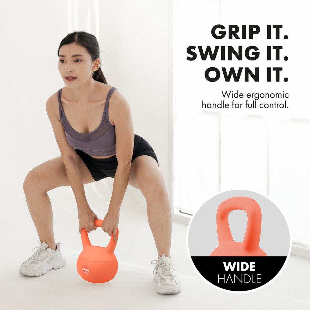 KAYMAN Soft Kettlebell for Home Gym – PVC Coated Weight – Floor Safe Flat Base – Ergonomic Non-Slip Handle – Strength Training, CrossFit, HIIT, Core Workout – Durable Fitness Equipment – image 3