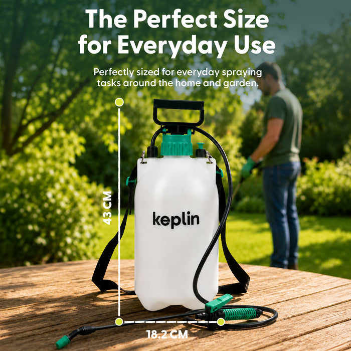 5 Litre Garden Pressure Sprayer – Works Upside Down with Brass Nozzle