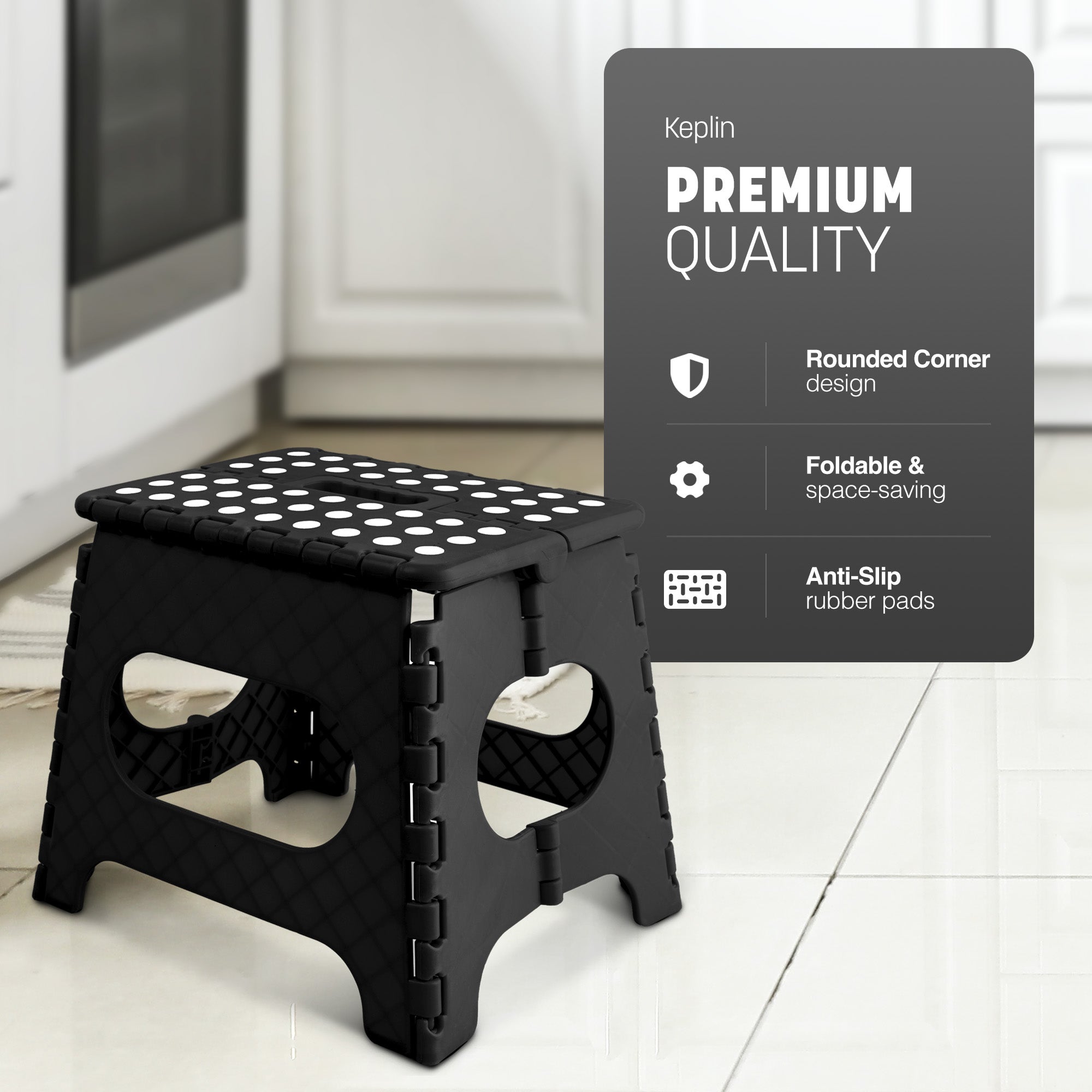 KEPLIN 11inch Heavy Duty Folding Step Stool