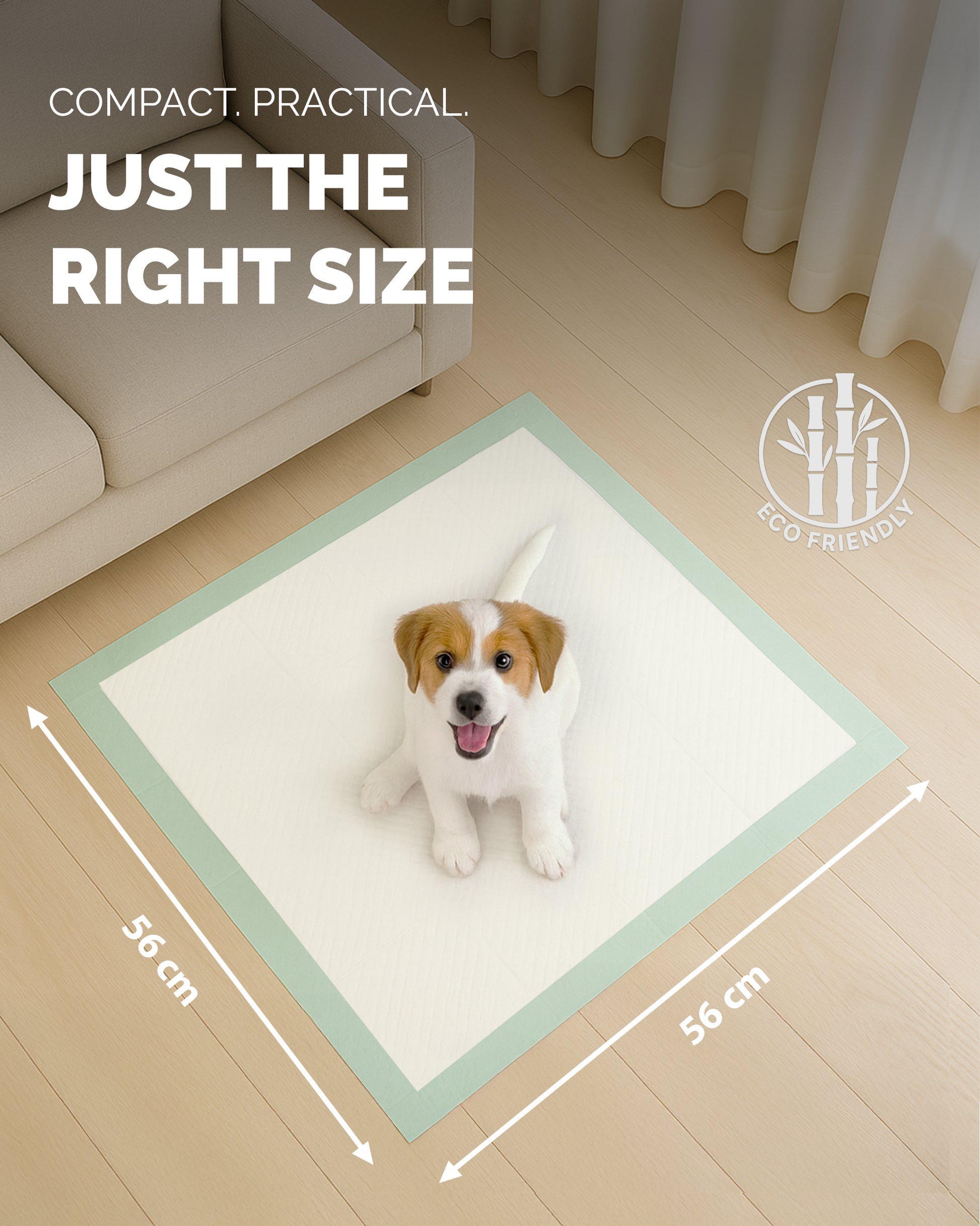 Furdreams Bamboo Puppy Training Pads - 50Pk, Super Absorbent, Odour Locking & Multi-Layered, Leak Proof, Quick Dry, Scented Attractant Disposable Training Mats for Dogs Pee Wee Piddle 50 Sheets – image 2