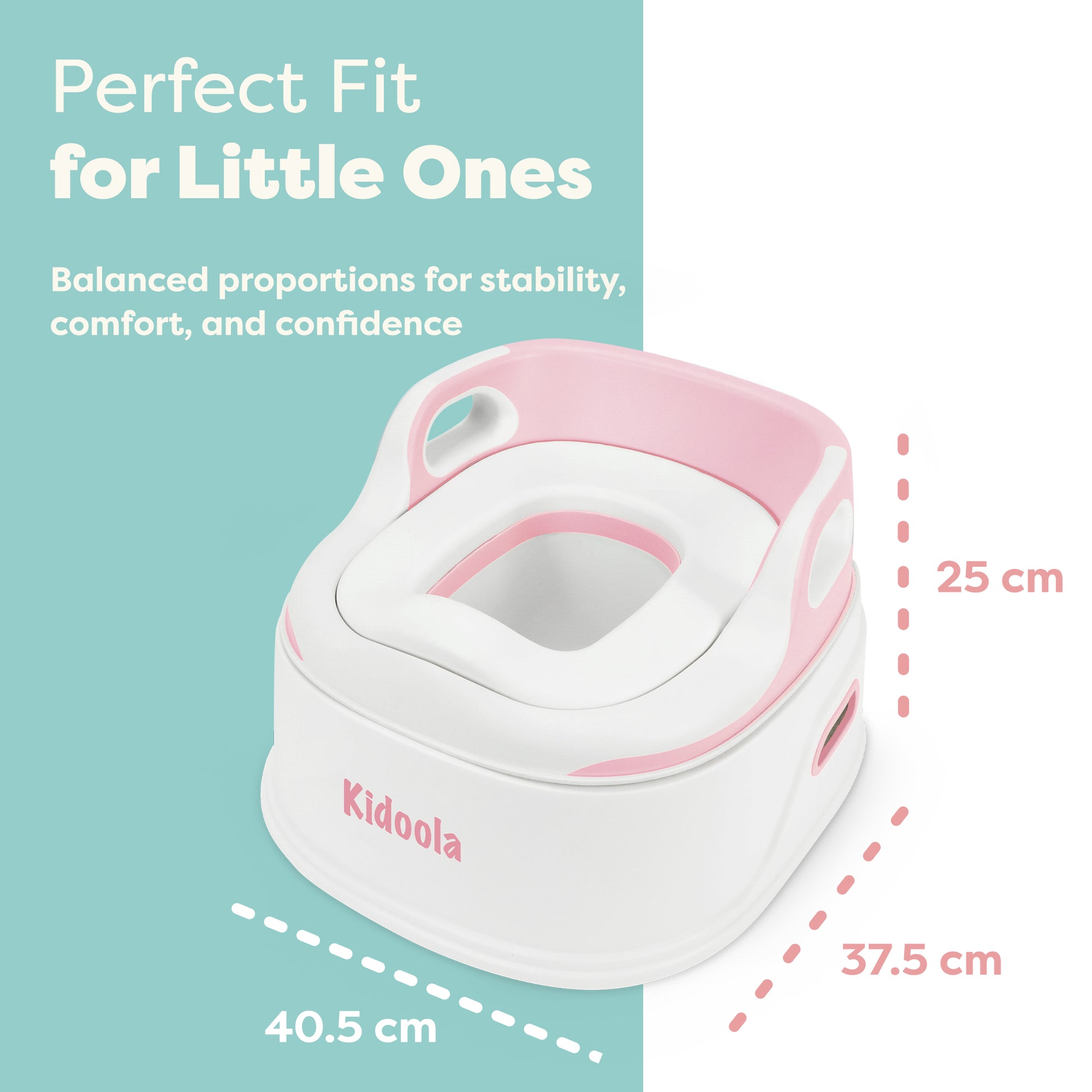 Grey potty step stool in use – 3-in-1 potty chair for toddler independence and confidence