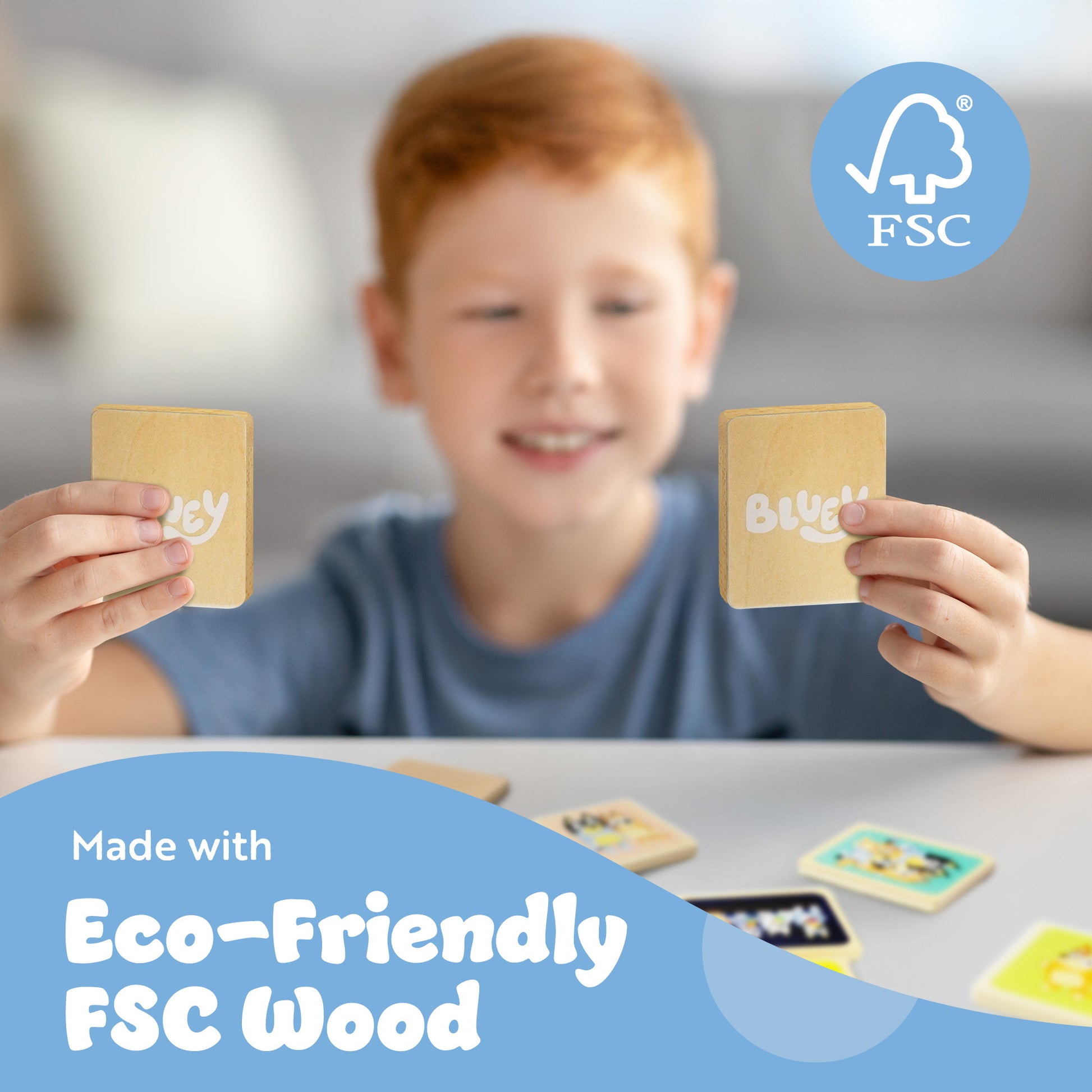 Official Bluey memory card game in compact portable box – travel game for kids and families UK