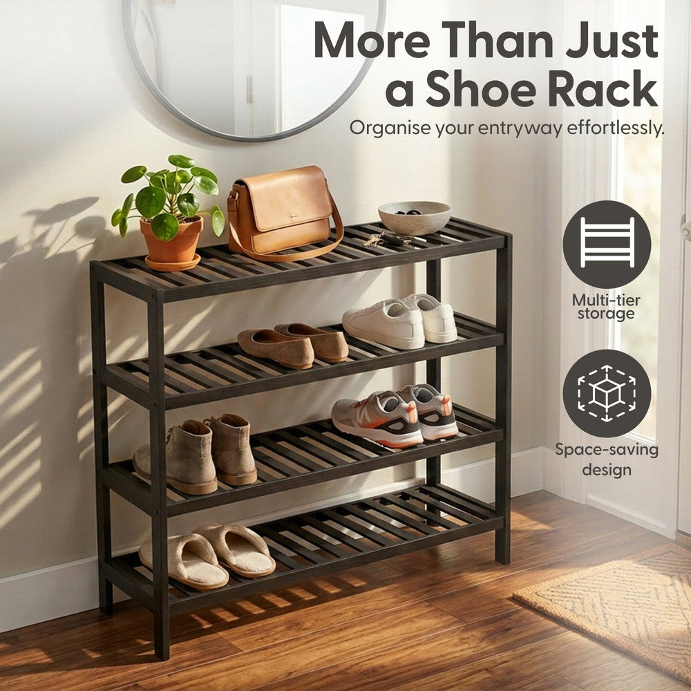 Bamboo Shoe Rack - 4 Tier – image 4