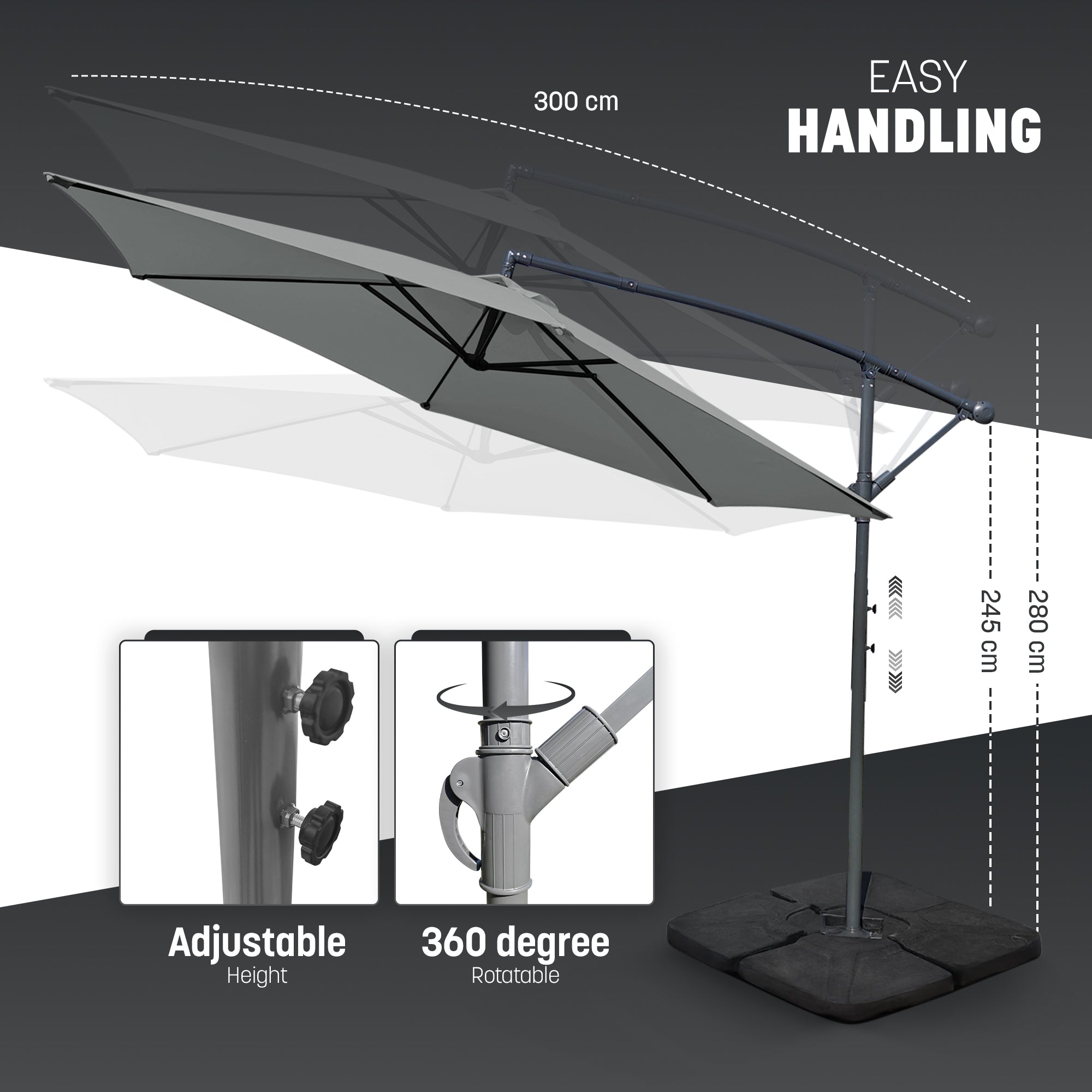 3M Cantilever Garden Parasol – image 10
