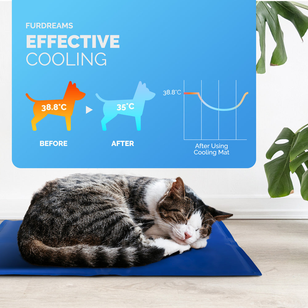 FurDreams Pineapple Pet Cooling Mat – Waterproof Gel Pillow Pad for Dogs and Cats, 75x120cm – Prevent Overheating and Keep Cool During Summer Rest