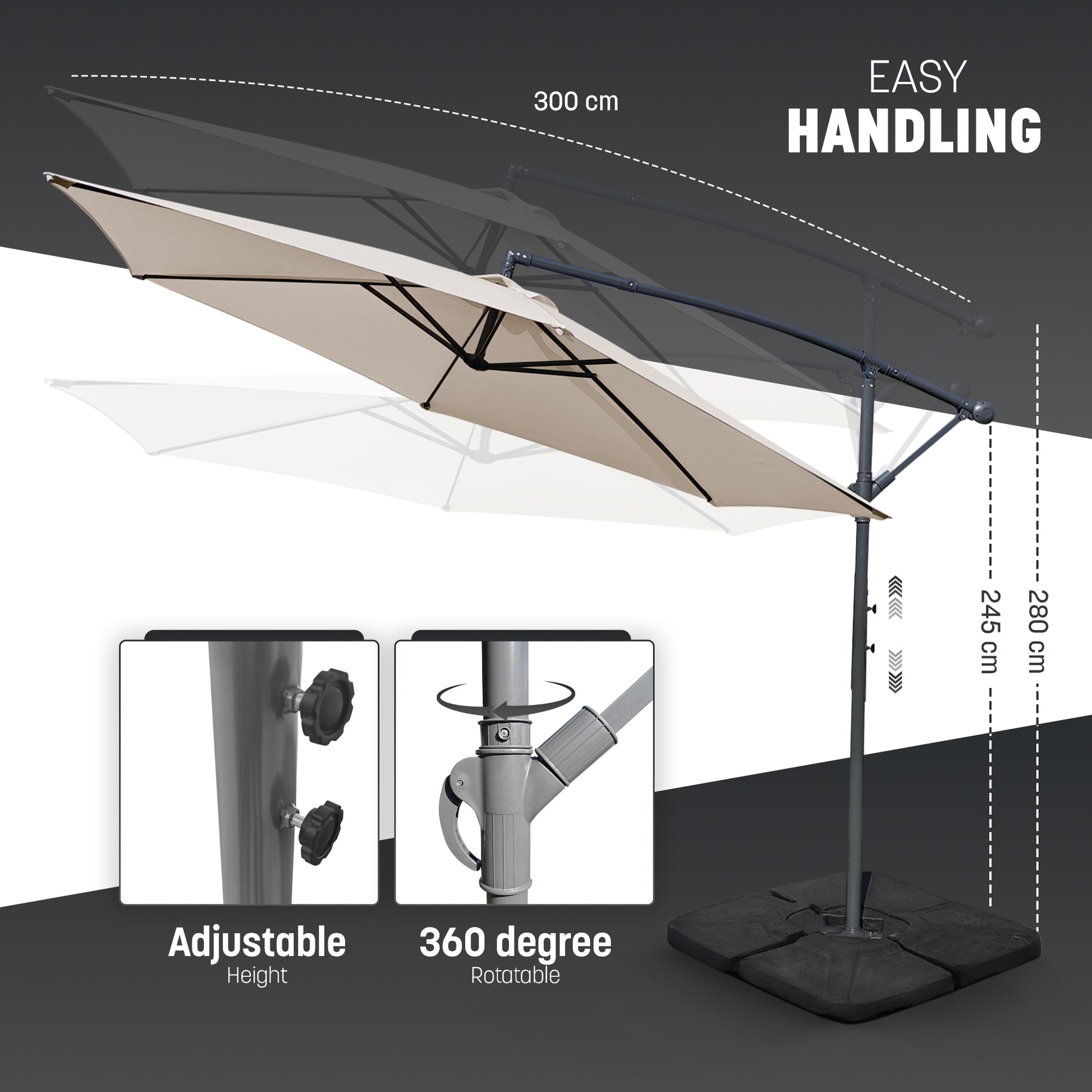 3M Cantilever Garden Parasol – image 4