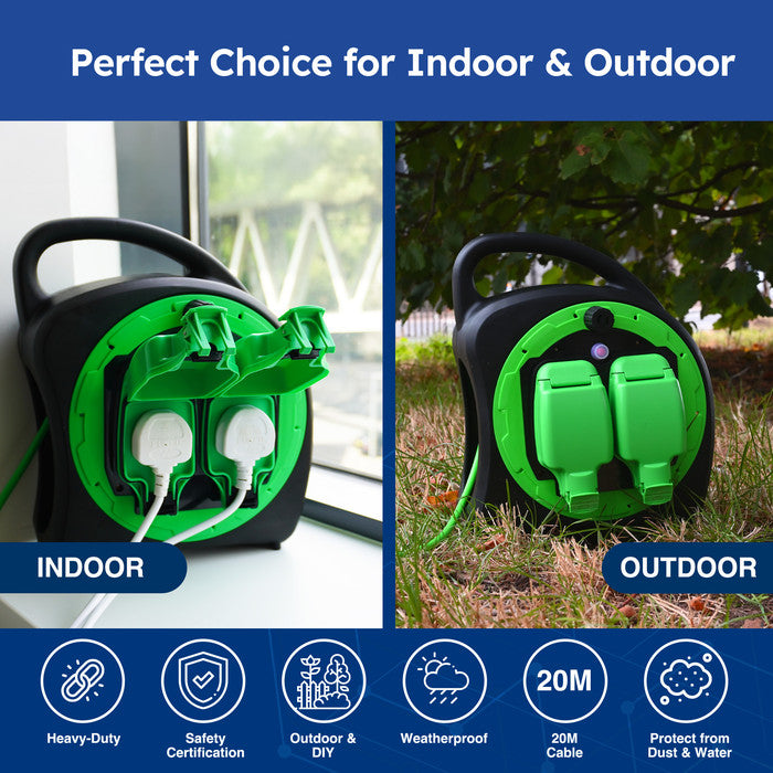 Desiretech Weatherproof Outdoor Extension Cable, 15m