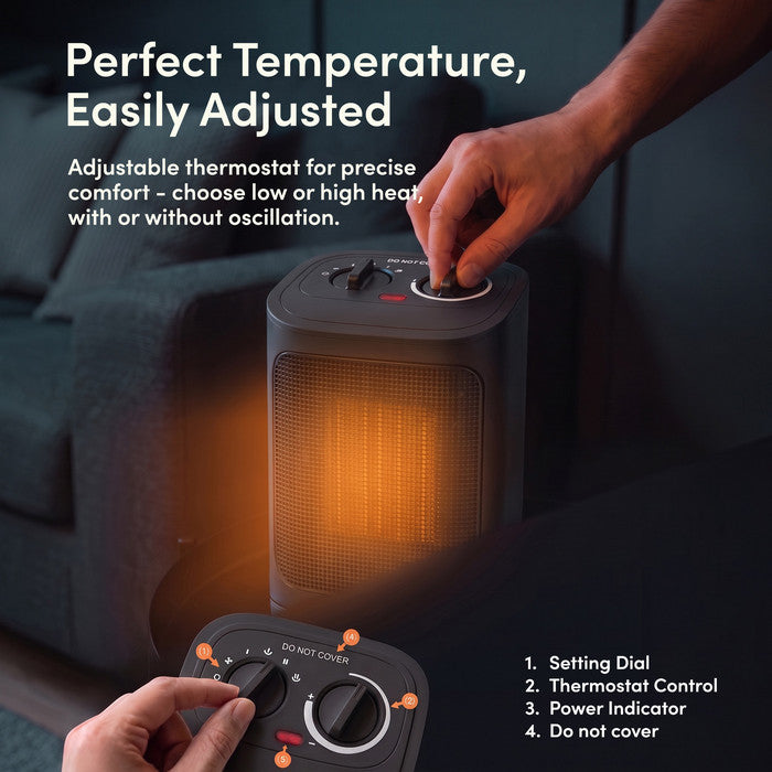 1500W Oscillating Ceramic Electric Heater