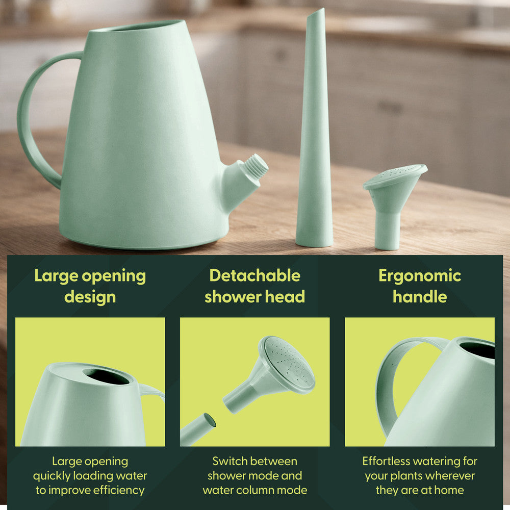 1.8L Plastic Watering Can with Plastic Sprinkler Rose – image 25