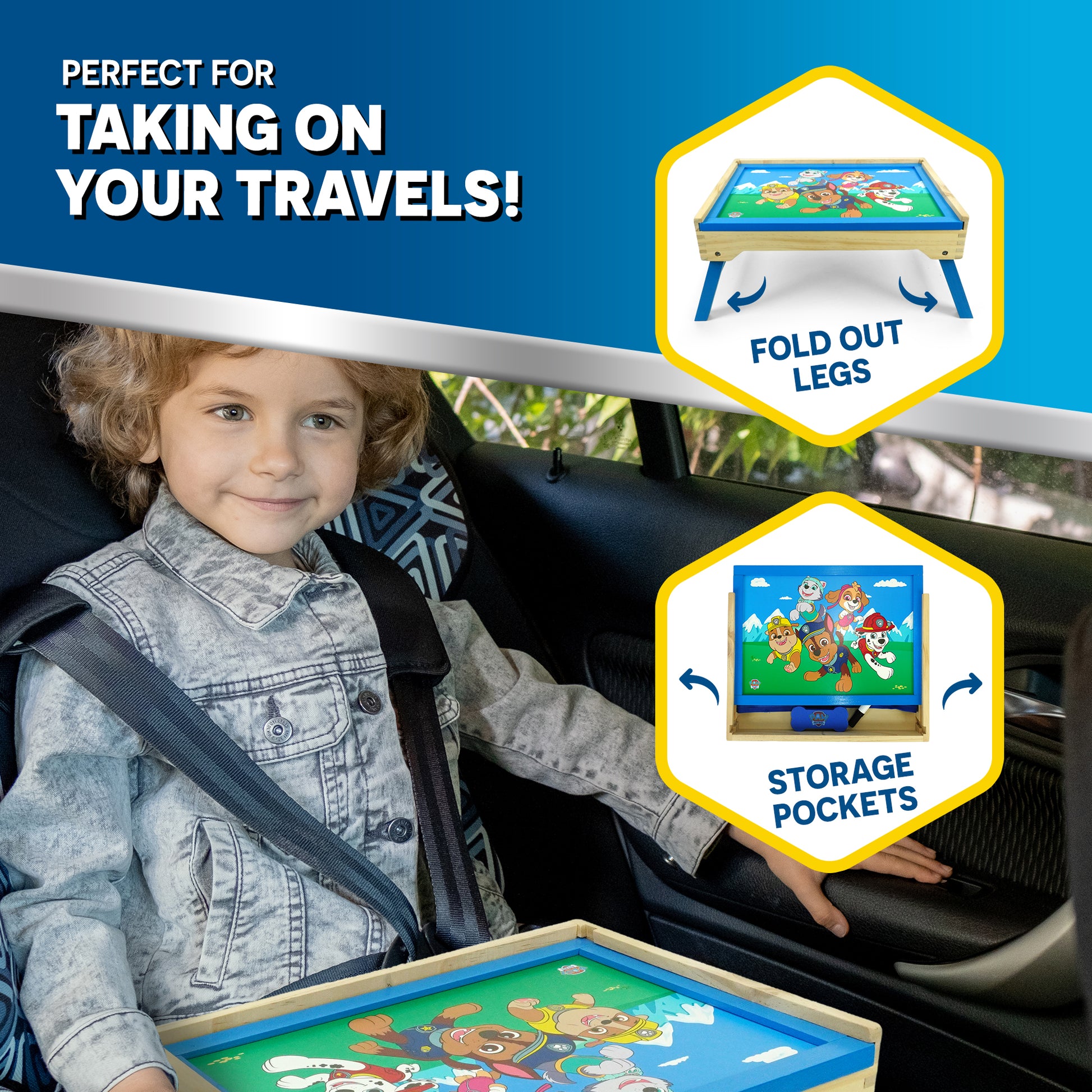 Paw Patrol Creation Station Table – Children's Magnetic Drawing & Learning Activity Board – FSC-Certified Wooden Toy for Kids Age 3+