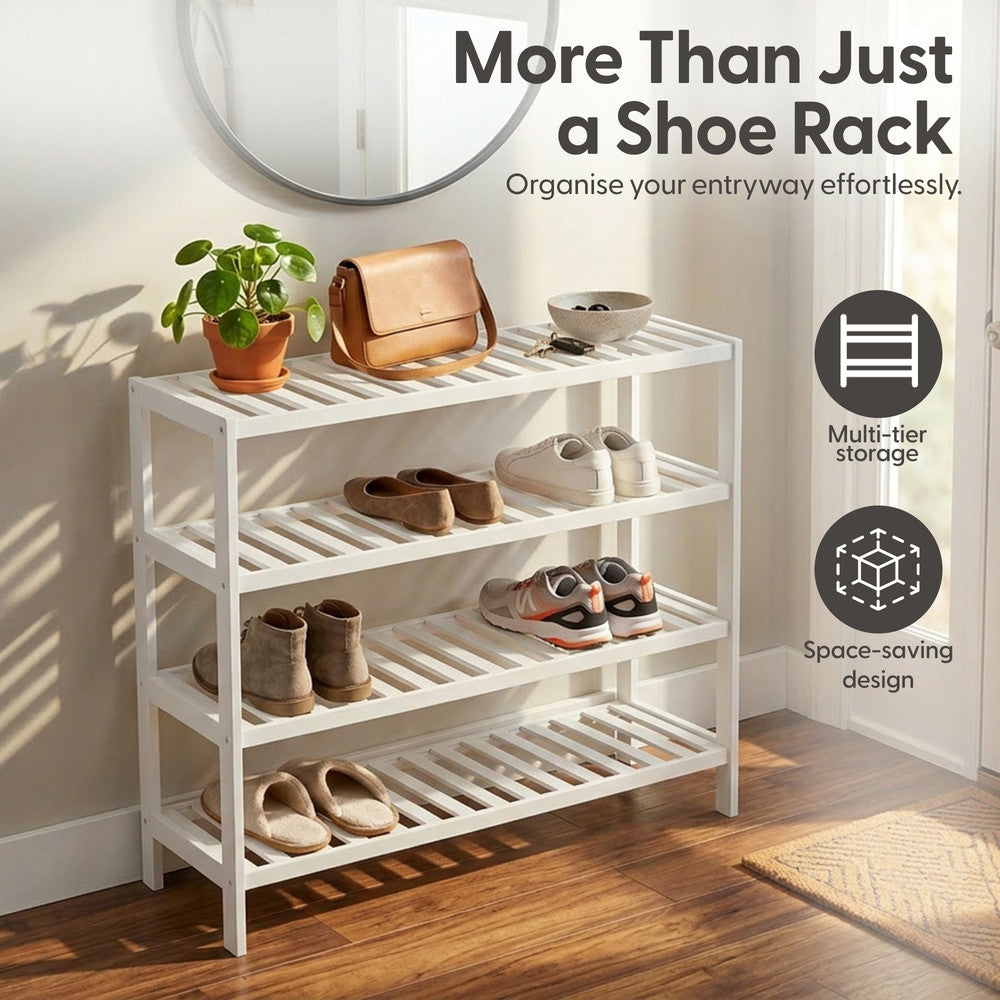 Bamboo Shoe Rack - 4 Tier – image 20