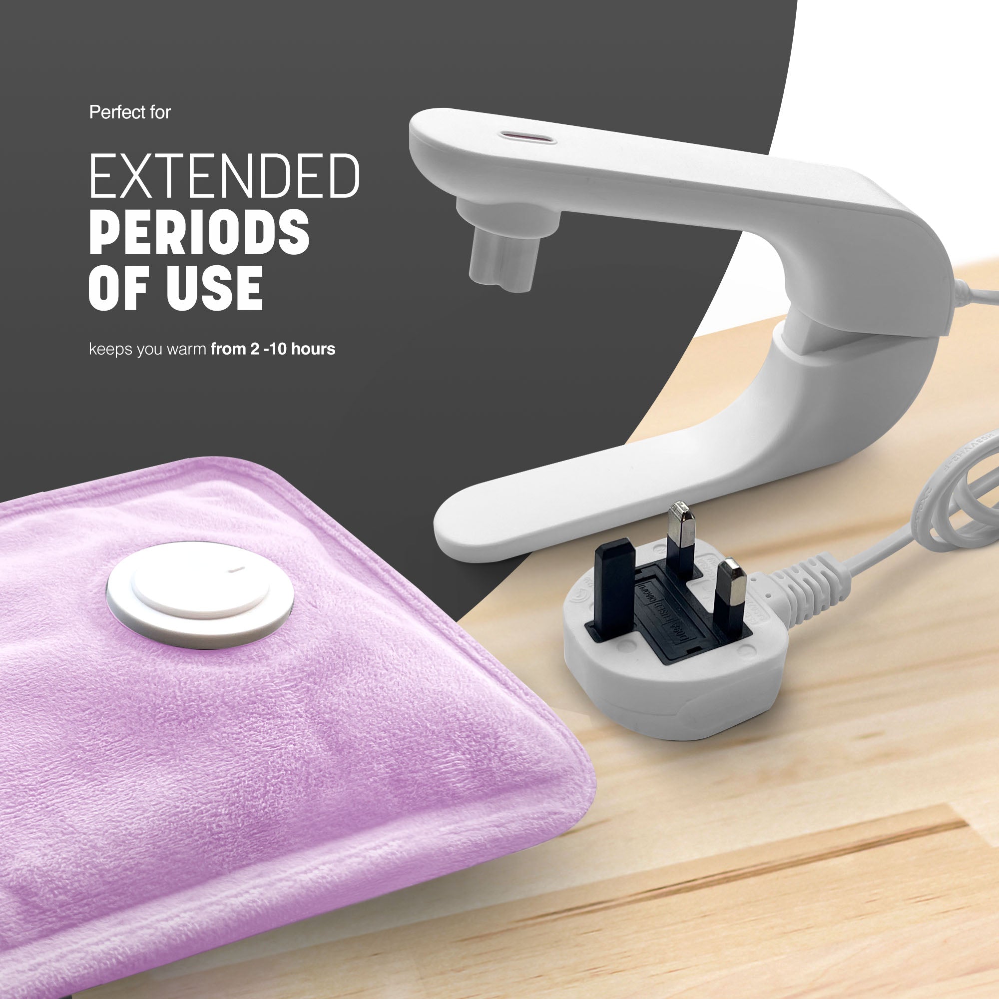 Rechargeable Electric Hot Water Bottle - Hand & Body Warmer, Fast Heating & Auto-Shut Off Function