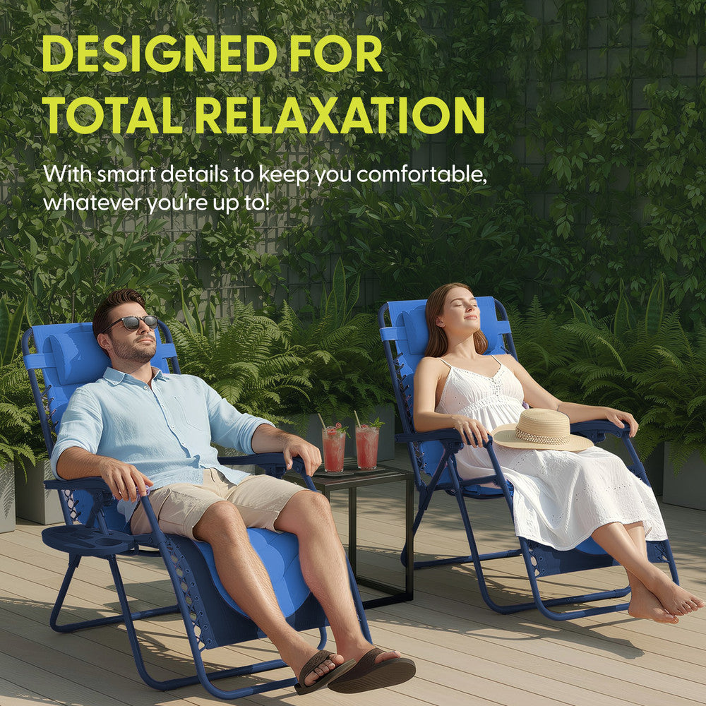 Premium Heavy-Duty Zero Gravity Chairs - 2 Pack XXL