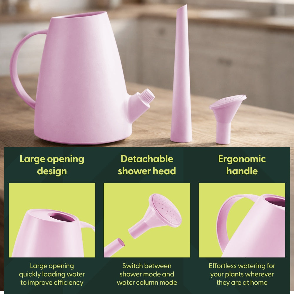 1.8L Pink Watering Can Dimensions Lightweight Compact UK
