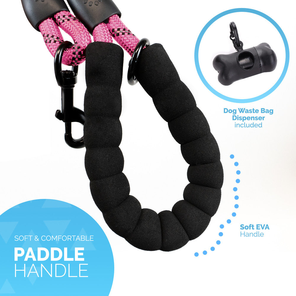 FurDreams 1.5m (5ft) Slip-On Dog Lead – One-Size-Fits-All Leash with Soft Padded Handle, Reflective Threads, and Waste Bag Dispenser – Durable, Weather-Resistant Climbing Rope for Dogs – image 26