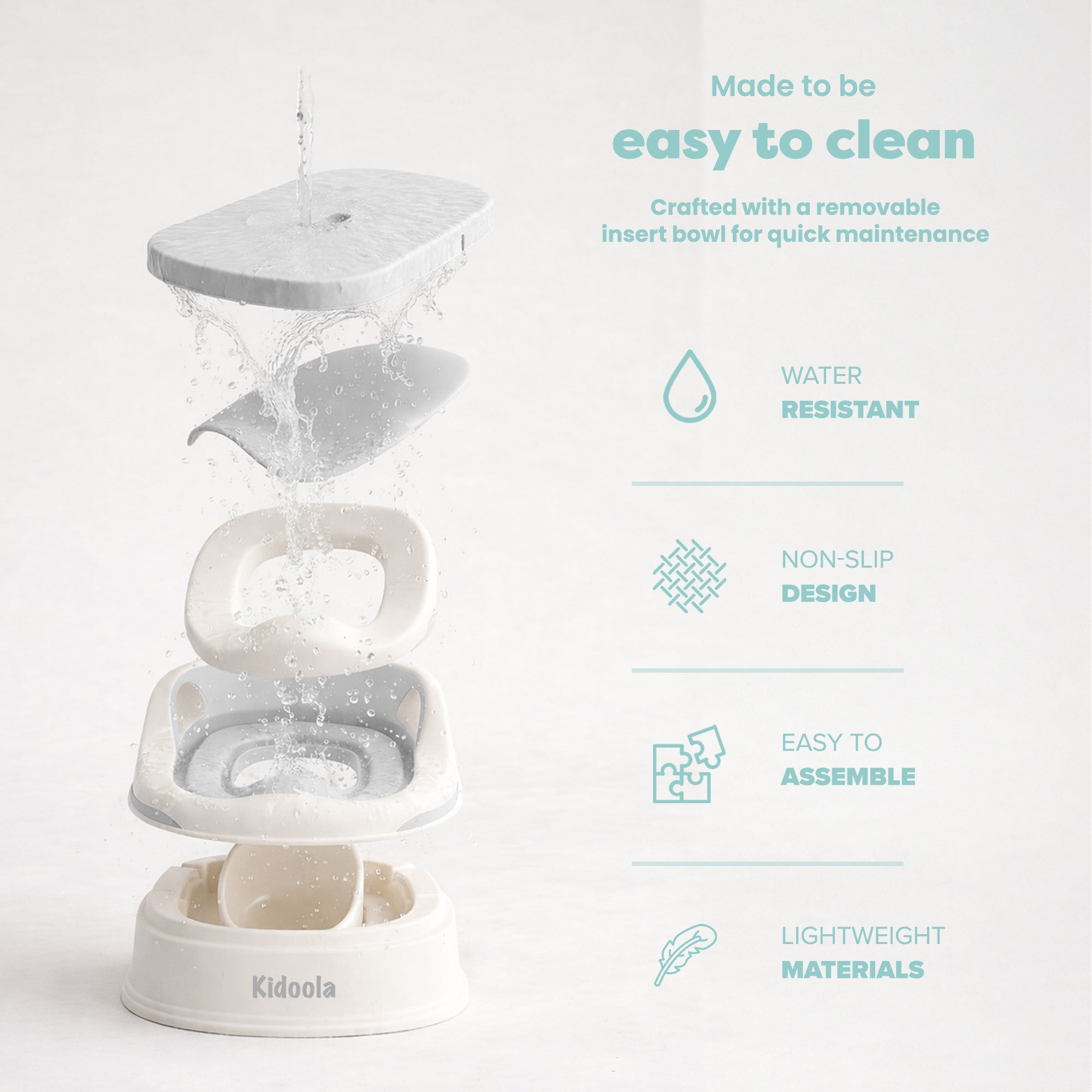 3-in-1 toddler potty seat as toilet trainer – universal fit for standard toilets, lightweight and easy clean