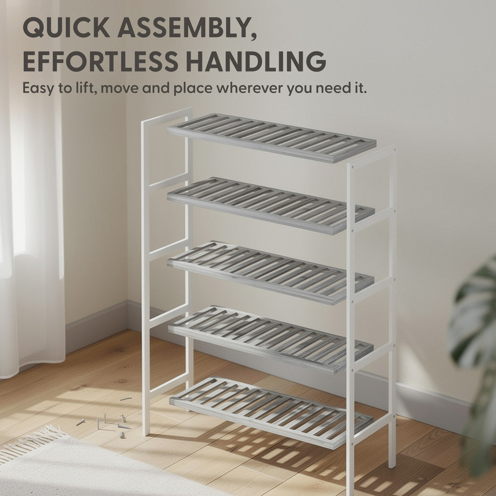 Bamboo Shoe Rack - 5 Tier