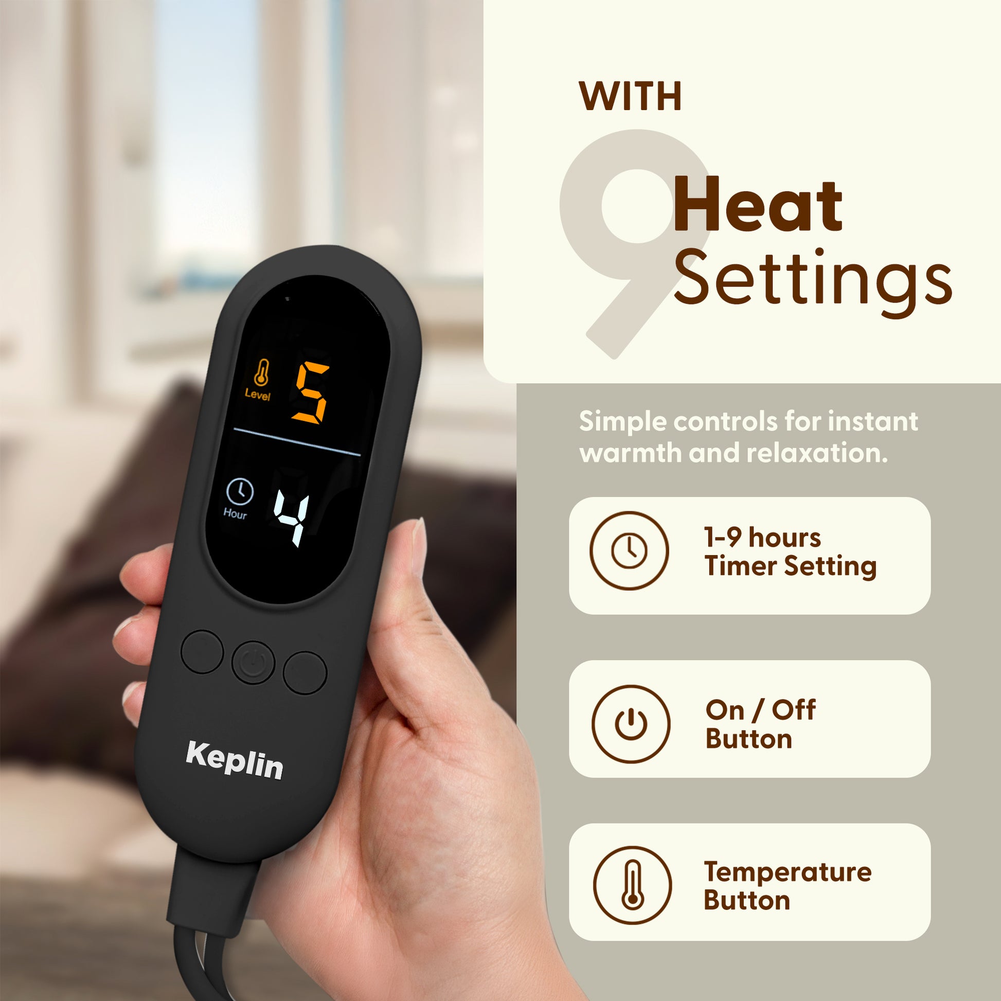 Electric Heated Throw Blanket with 9 Heat Settings – image 15