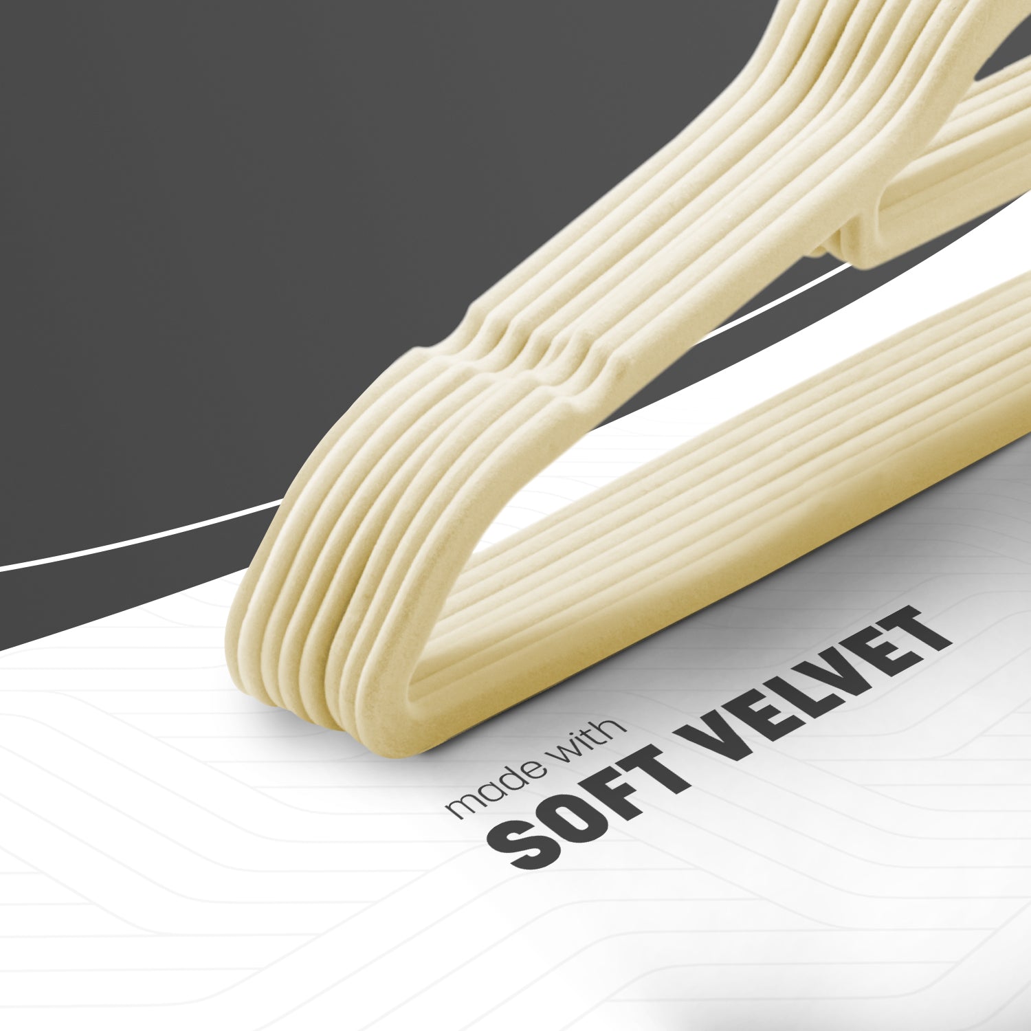 KEPLIN Velvet Hangers 20 Pack - Non-Slip Clothes Hangers with Tie Bar & 360° Hook - Durable & Sturdy, Space-Saving Wardrobe Organisers for Suits, Jackets & Clothes- Home Storage Solution