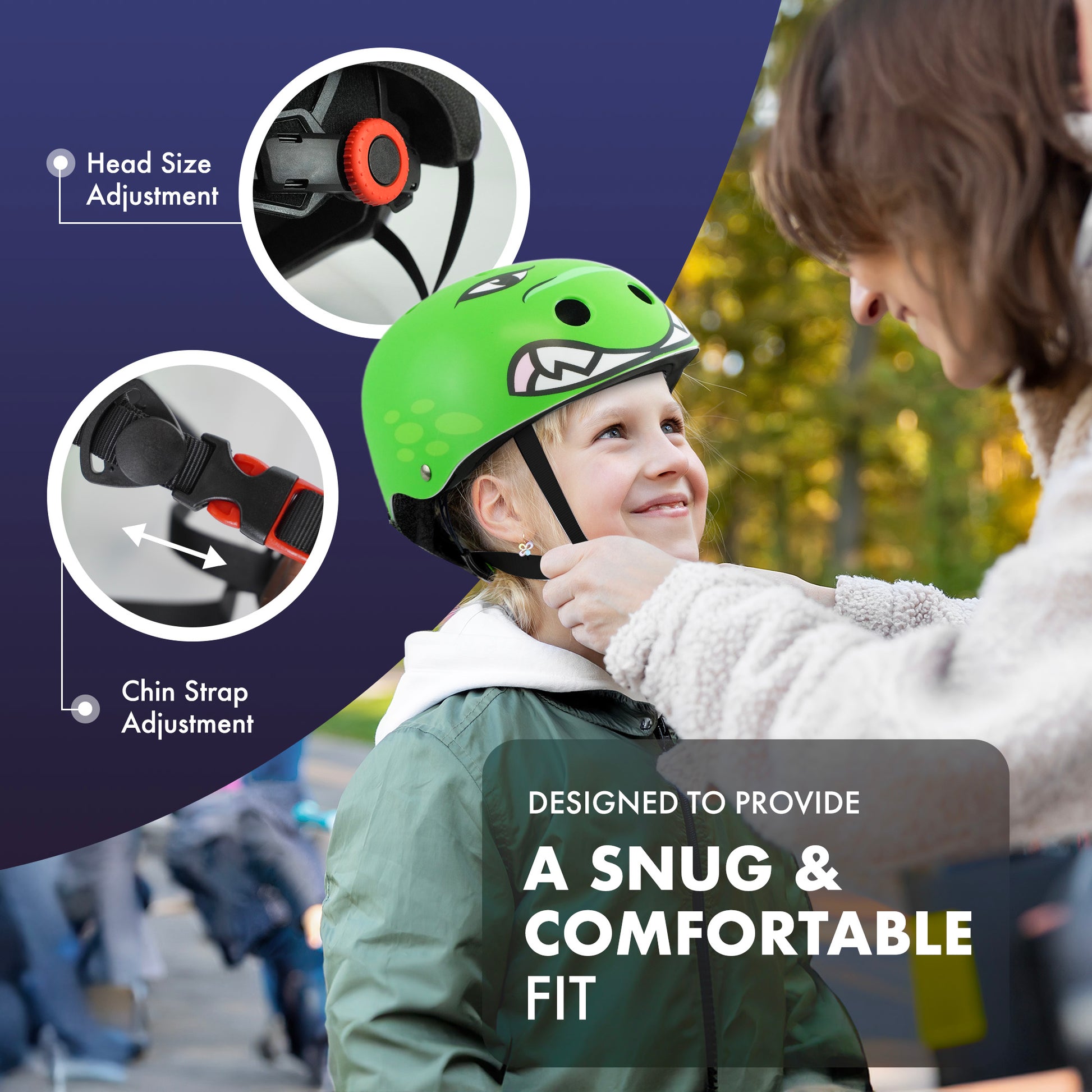 KAYMAN Kids Bike Helmet age 3 to 12, Adjustable Safety Gear for Boys and Girls, Suited to Scooter, Cycling, Skateboard & Roller Skating - Protection for Boys & Girls – image 5
