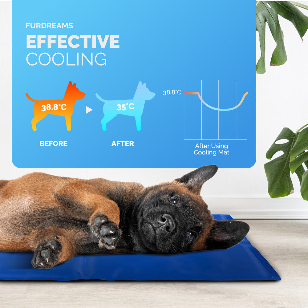 FurDreams Pineapple Pet Cooling Mat – Waterproof Gel Pillow Pad for Dogs and Cats, 75x120cm – Prevent Overheating and Keep Cool During Summer Rest