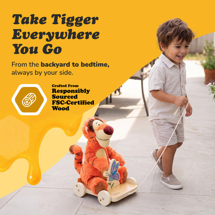 Disney Winnie the Pooh Tigger Pull with Wheels & Plush Tiger