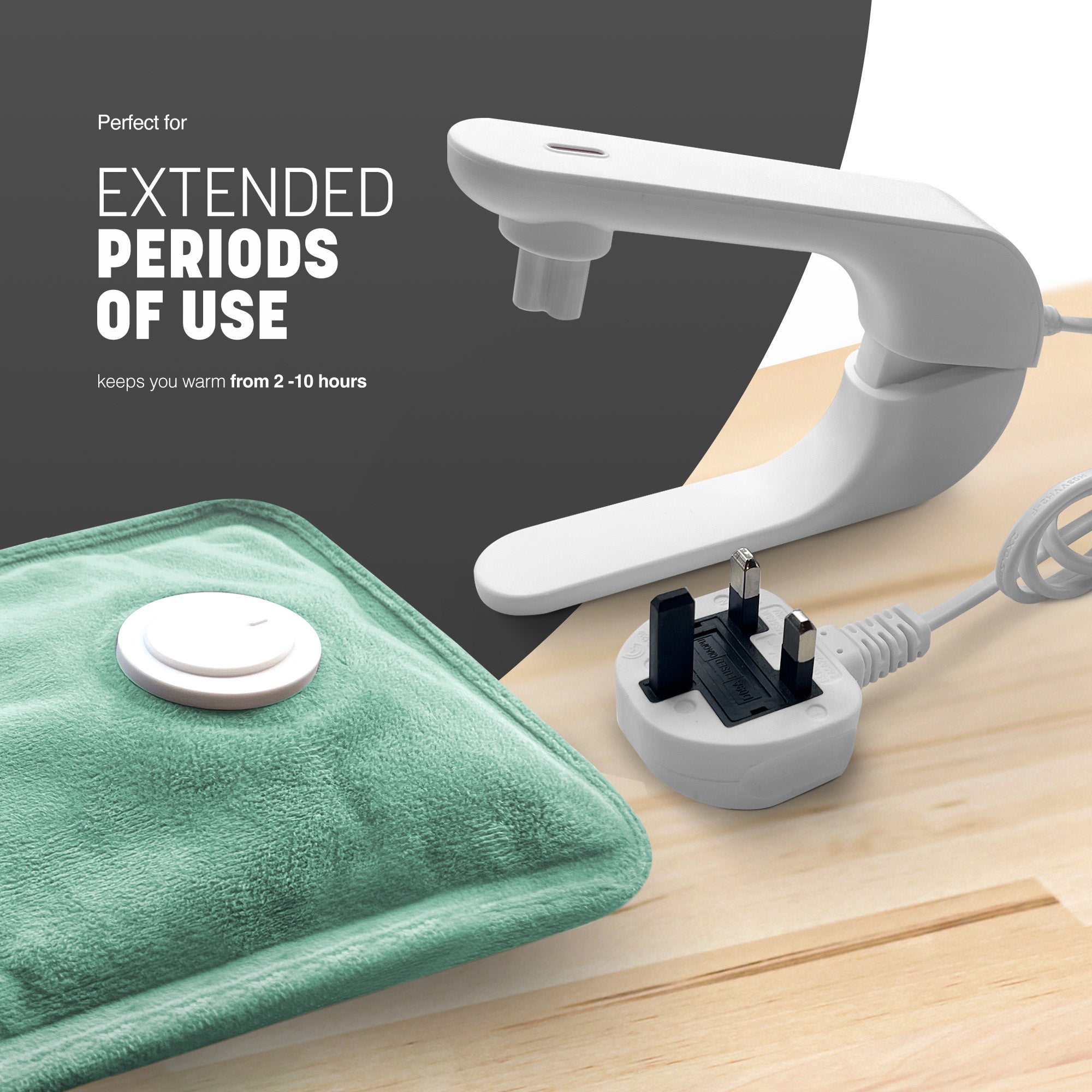 Rechargeable Electric Hot Water Bottle - Hand & Body Warmer, Fast Heating & Auto-Shut Off Function