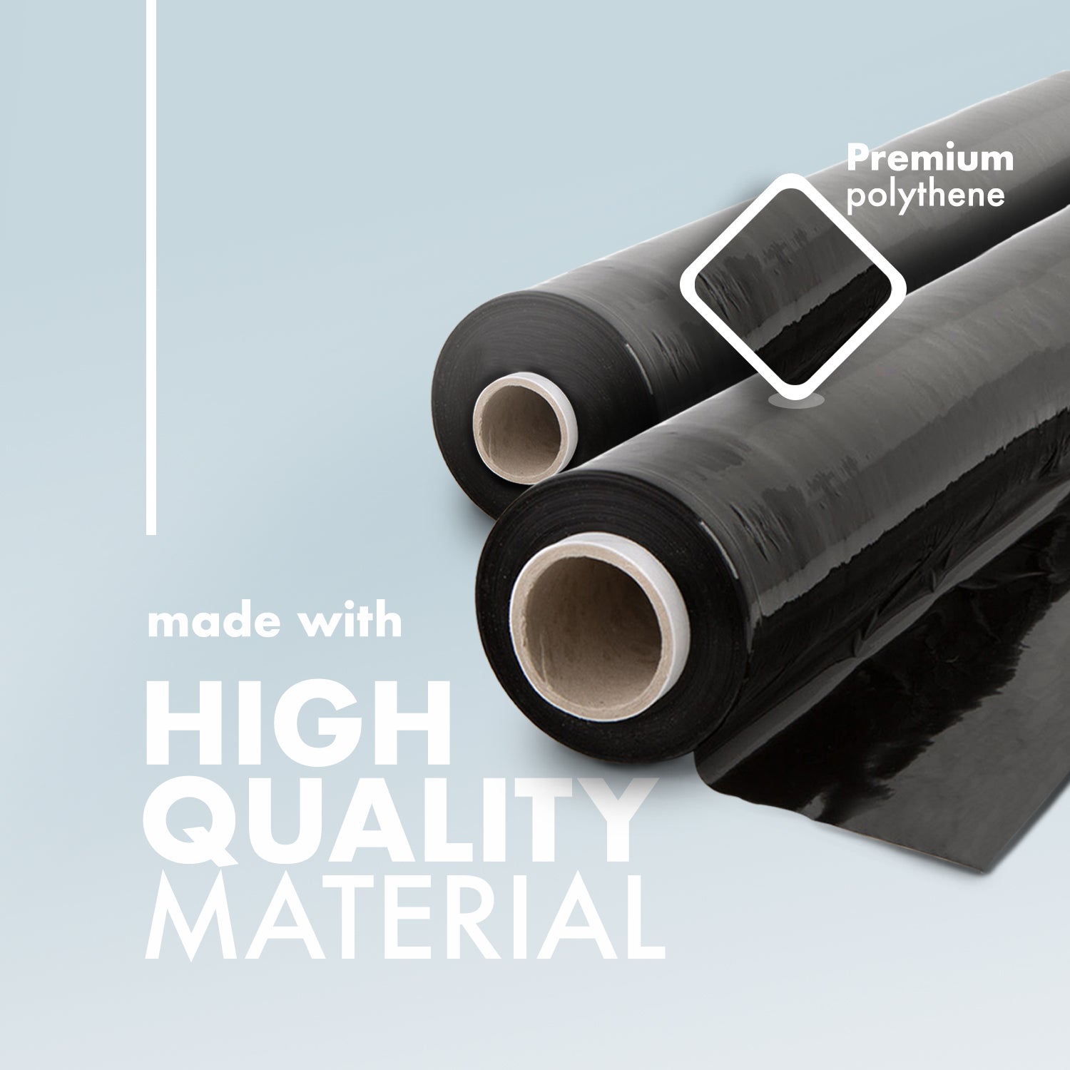 Merrimen Heavy Duty Pallet Stretch Shrink Wrap Roll | Strong & Secure Packaging Plastic Cling Film | Ideal for Packing, Moving Heavy Objects and Shifting Fragile Items (Black, 400mm x 150m)