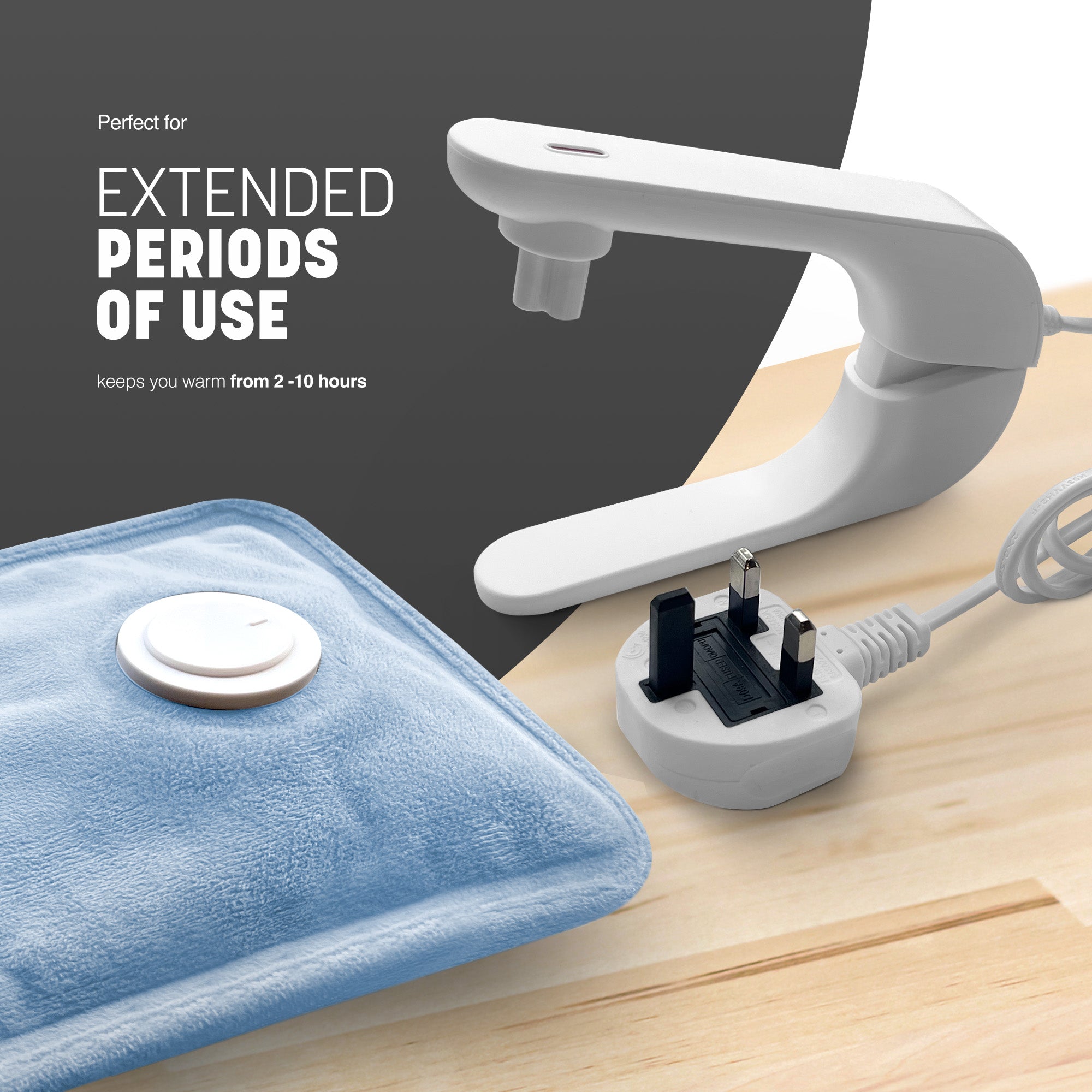 Rechargeable Electric Hot Water Bottle - Hand & Body Warmer, Fast Heating & Auto-Shut Off Function