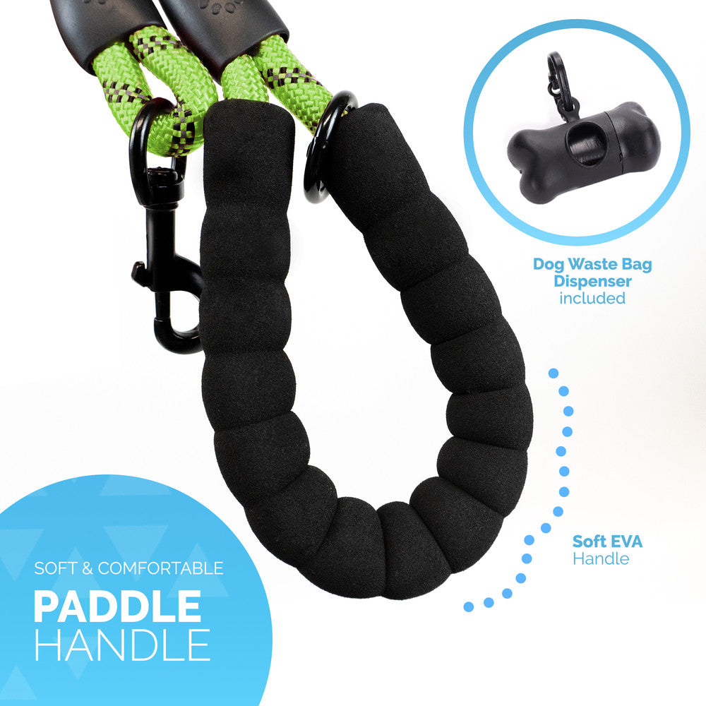 FurDreams 1.5m (5ft) Slip-On Dog Lead – One-Size-Fits-All Leash with Soft Padded Handle, Reflective Threads, and Waste Bag Dispenser – Durable, Weather-Resistant Climbing Rope for Dogs – image 18