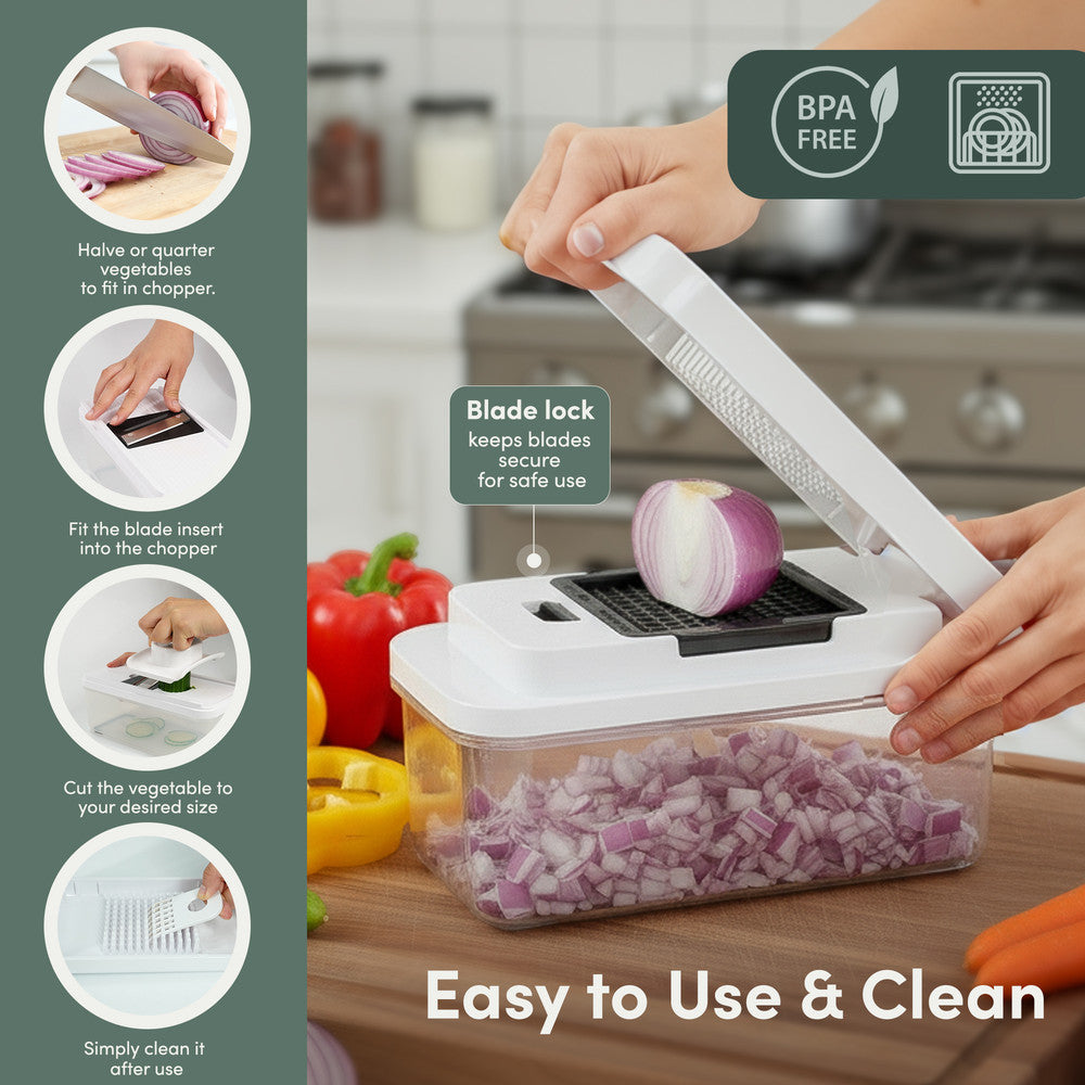 7-in-1 Vegetable Chopper with Container – image 5
