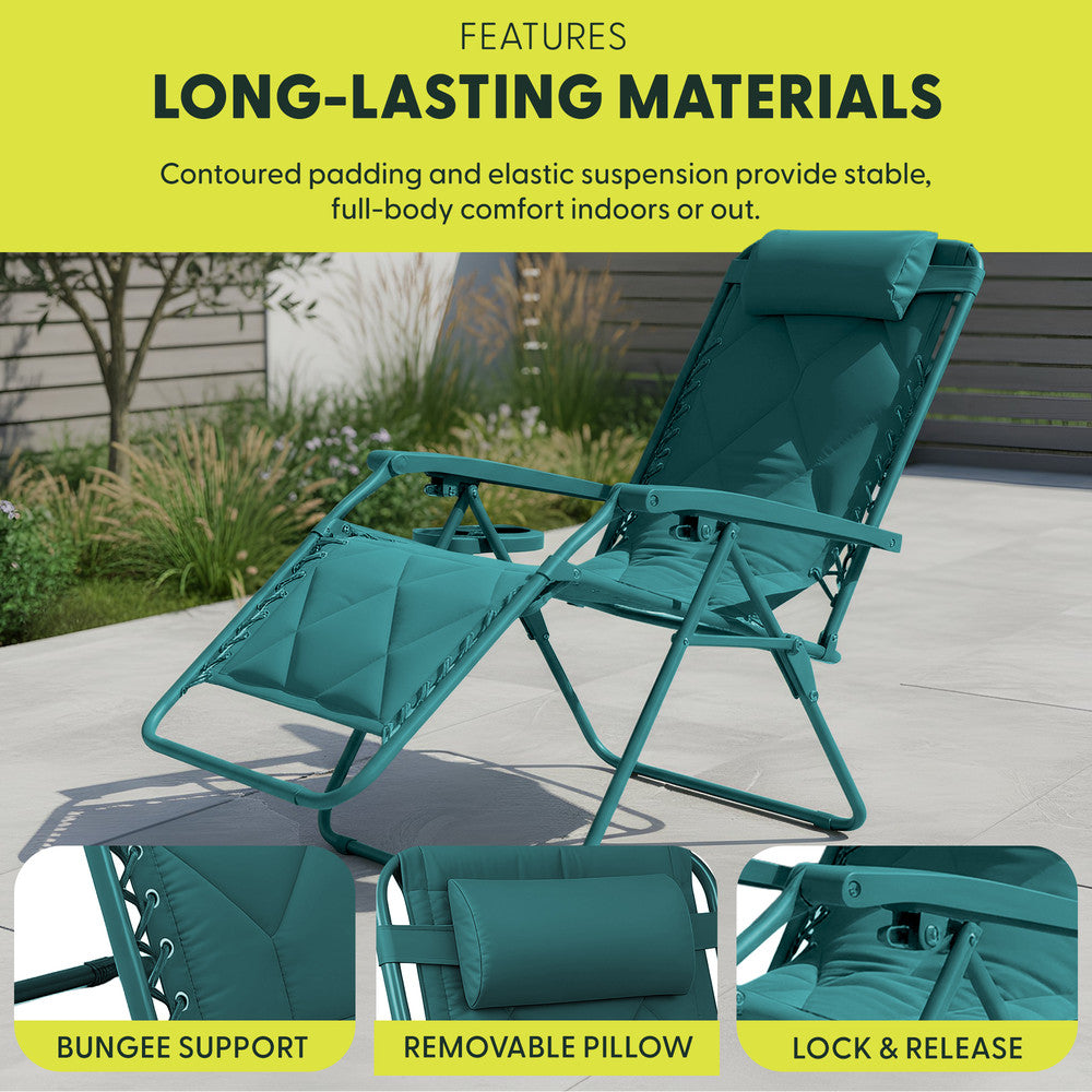 Luxurious Quilted Zero Gravity Chairs - Set of 2 XXL – image 27
