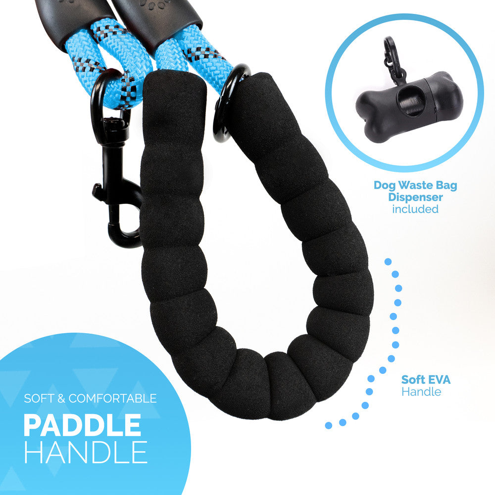 FurDreams 1.5m (5ft) Slip-On Dog Lead – One-Size-Fits-All Leash with Soft Padded Handle, Reflective Threads, and Waste Bag Dispenser – Durable, Weather-Resistant Climbing Rope for Dogs – image 12