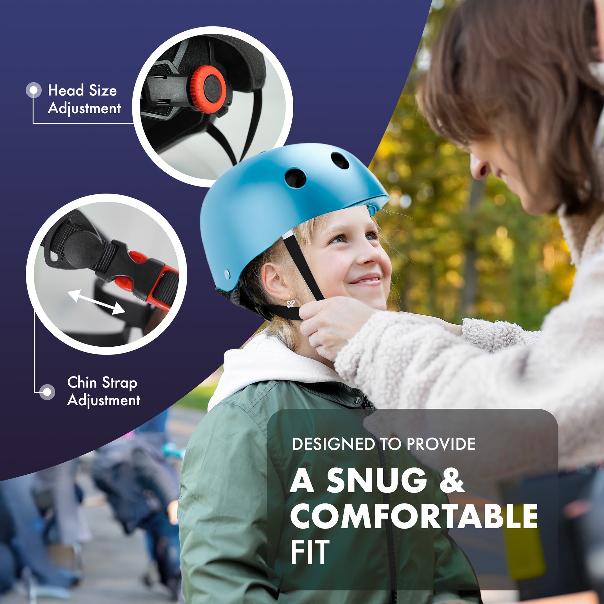 KAYMAN Kids Bike Helmet age 3 to 12, Adjustable Safety Gear for Boys and Girls, Suited to Scooter, Cycling, Skateboard & Roller Skating - Protection for Boys & Girls