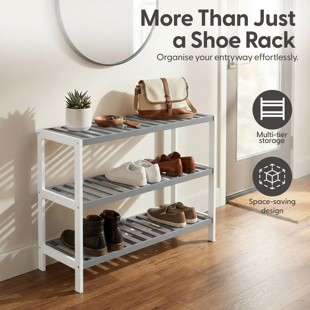 Bamboo Shoe Rack - 3 Tier