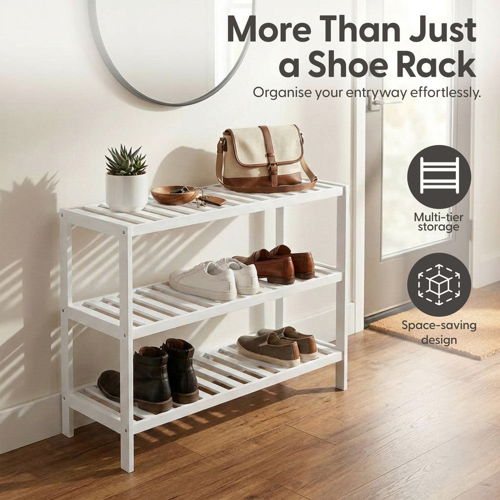 Bamboo Shoe Rack - 3 Tier – image 20