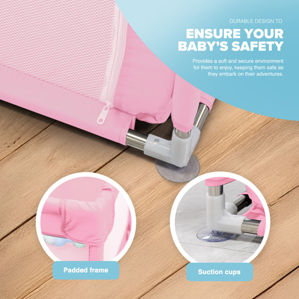 KIDOOLA Baby Playpen with Padded Frame & Mesh Walls, Unisex (150x180x65cm)