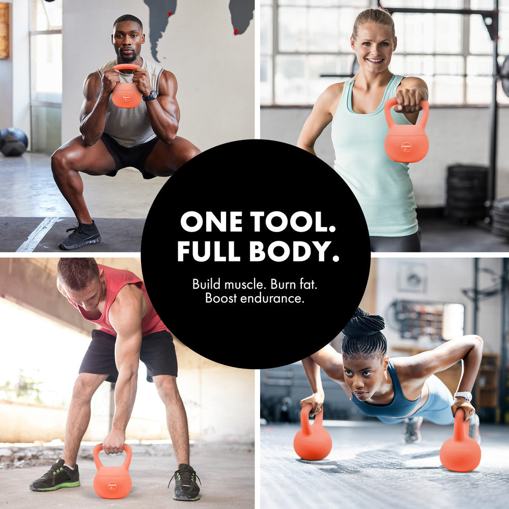 KAYMAN Soft Kettlebell for Home Gym – PVC Coated Weight – Floor Safe Flat Base – Ergonomic Non-Slip Handle – Strength Training, CrossFit, HIIT, Core Workout – Durable Fitness Equipment – image 5
