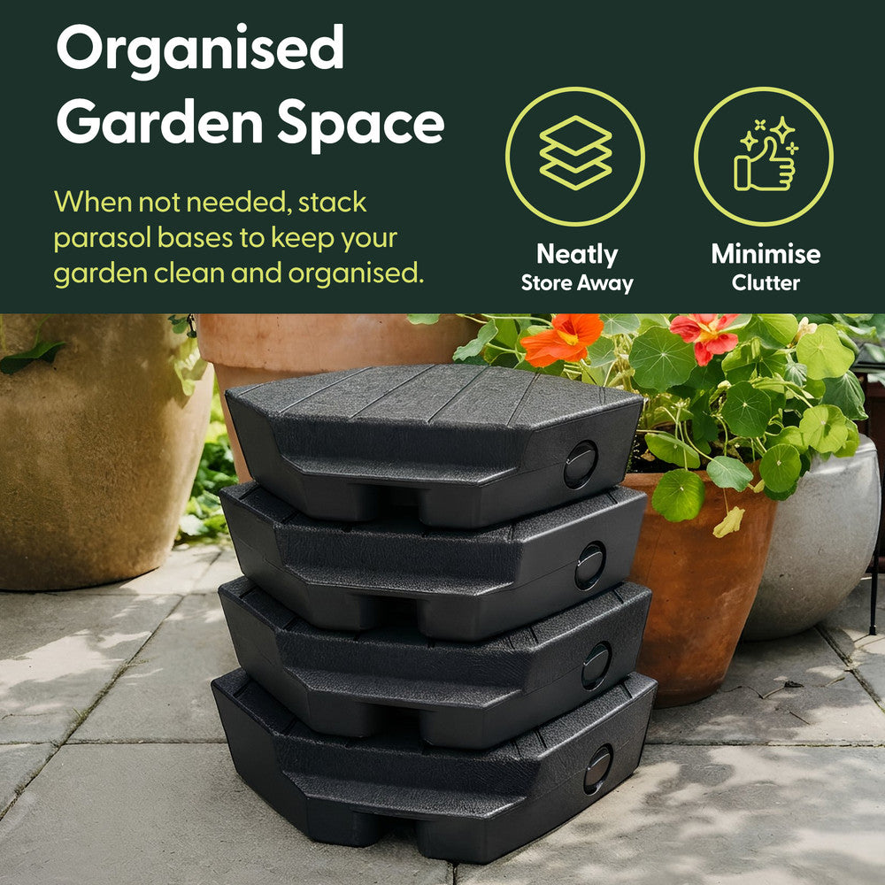 Plastic Cantilever Parasol Base Set - 4 Piece – image 5