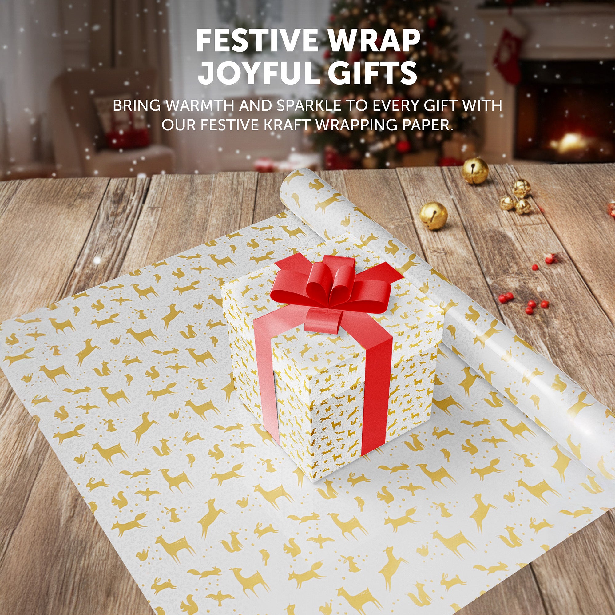 Kraft & Co 4 pack 69cm x 8M Gift Wrapping Paper Ideal for Gifts Arts & Crafts