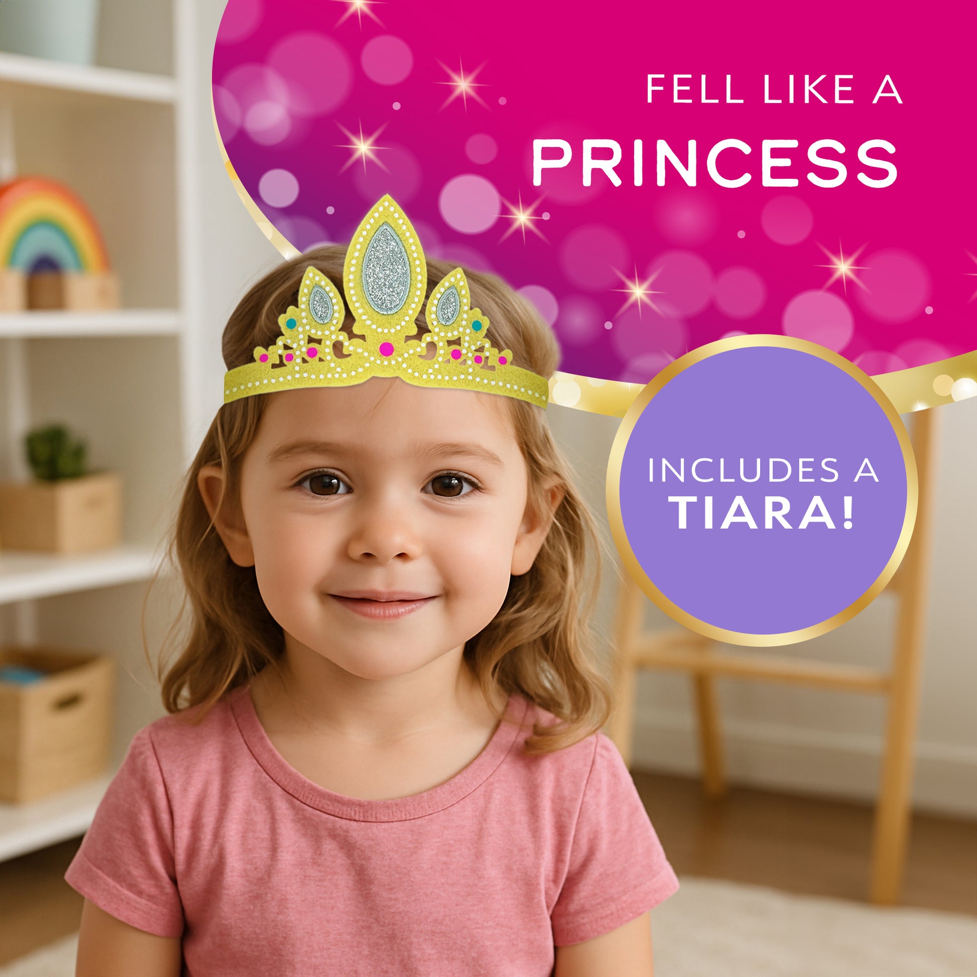 Kids Disney Princess storybook toy — Belle themed play accessories in book box