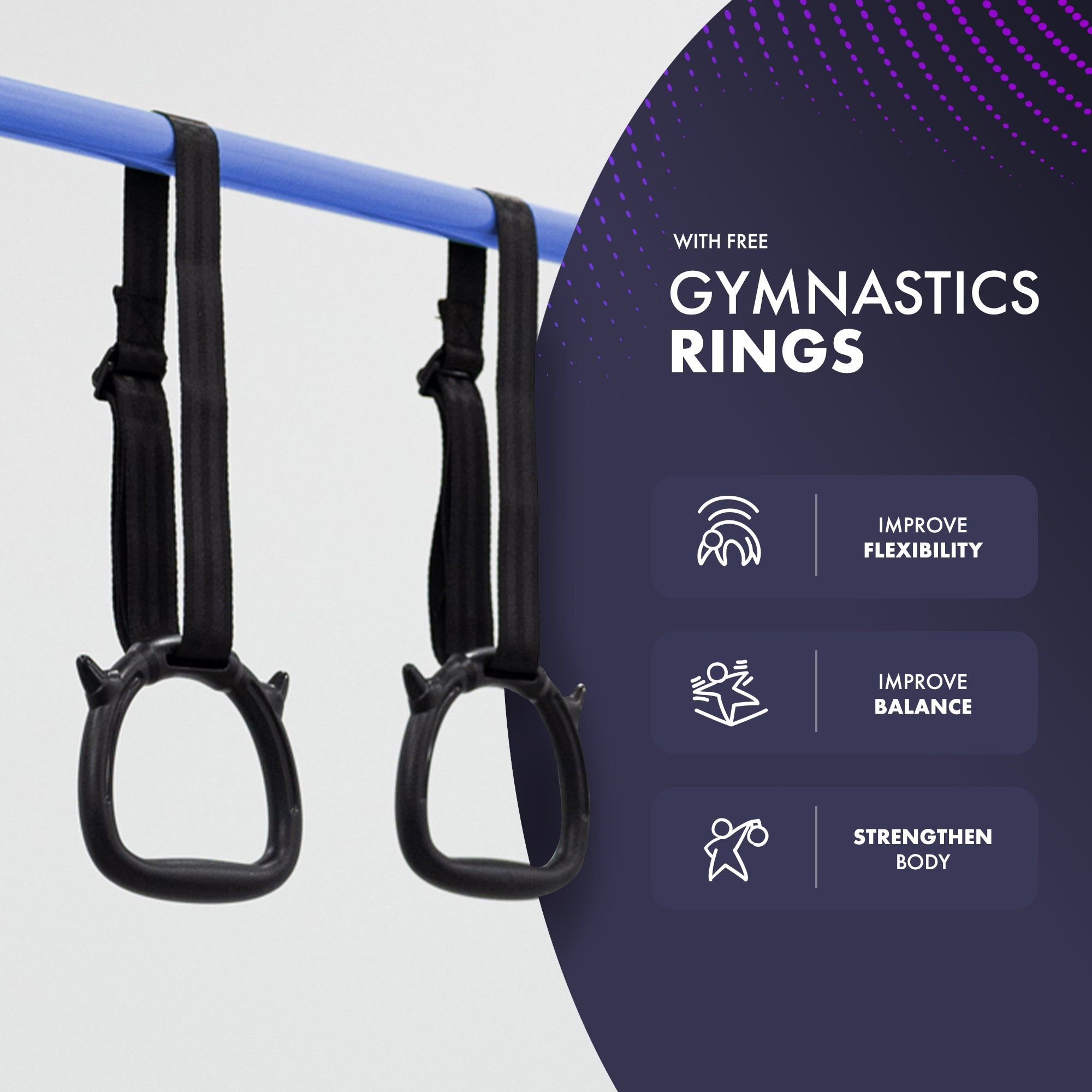 KAYMAN Gymnastics Horizontal Bar – Adjustable Height & Feet, Hand Protection Wrap, Durable Iron for Flexibility Training – Compact & Stylish Home Gym Equipment – image 5
