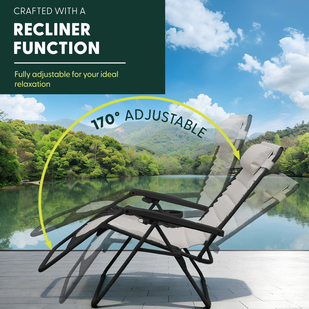 Premium Heavy-Duty Zero Gravity Chairs - 2 Pack XXL