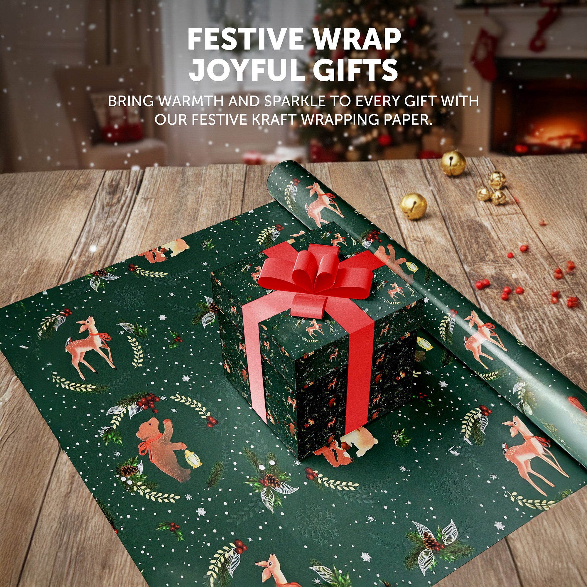 Kraft & Co 4 pack 69cm x 8M Gift Wrapping Paper Ideal for Gifts Arts & Crafts