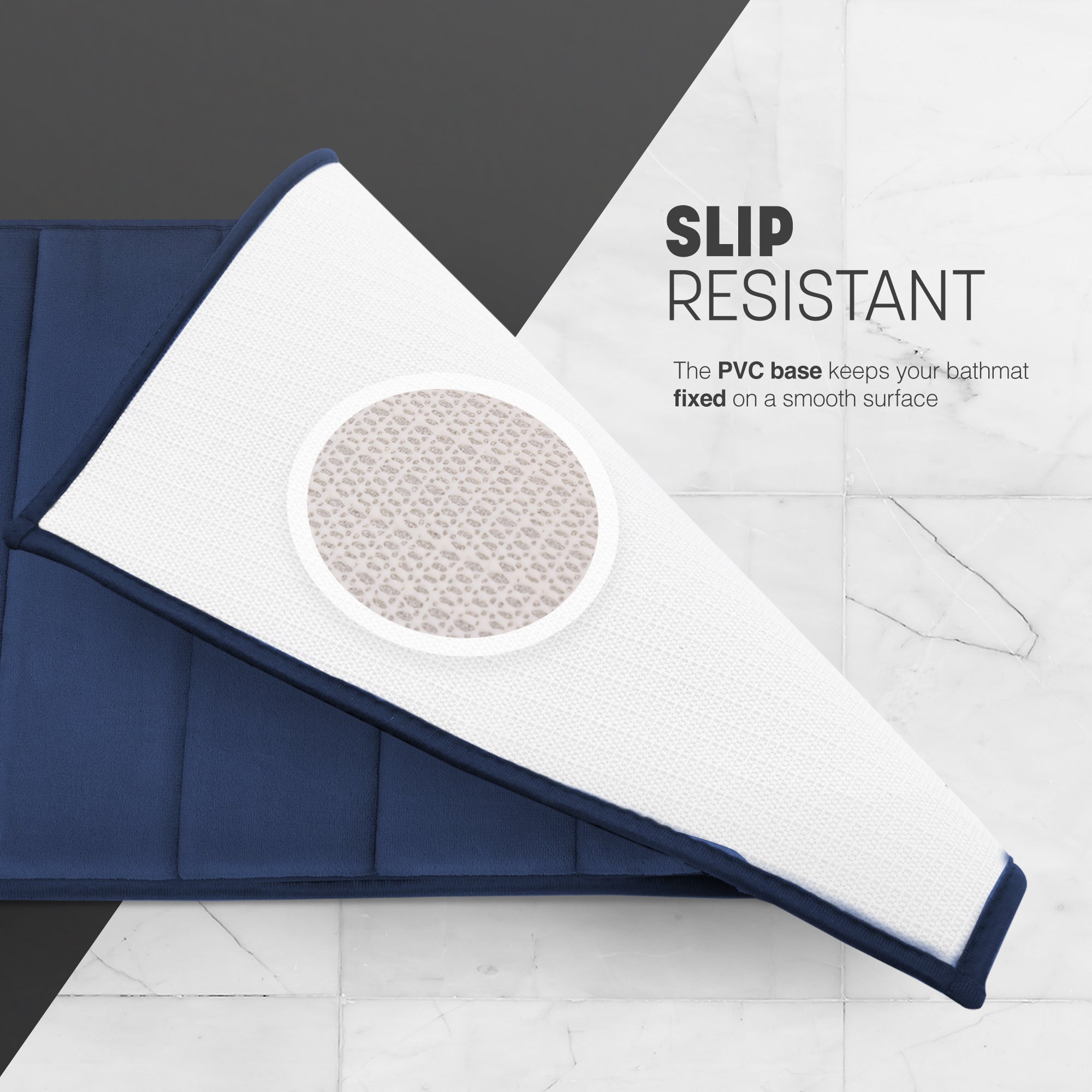 KEPLIN Ultra-Soft Memory Foam Bath Mat - Highly Absorbent, Non-Slip, Machine Washable Luxury for Bathroom Floors- 60x 90cm