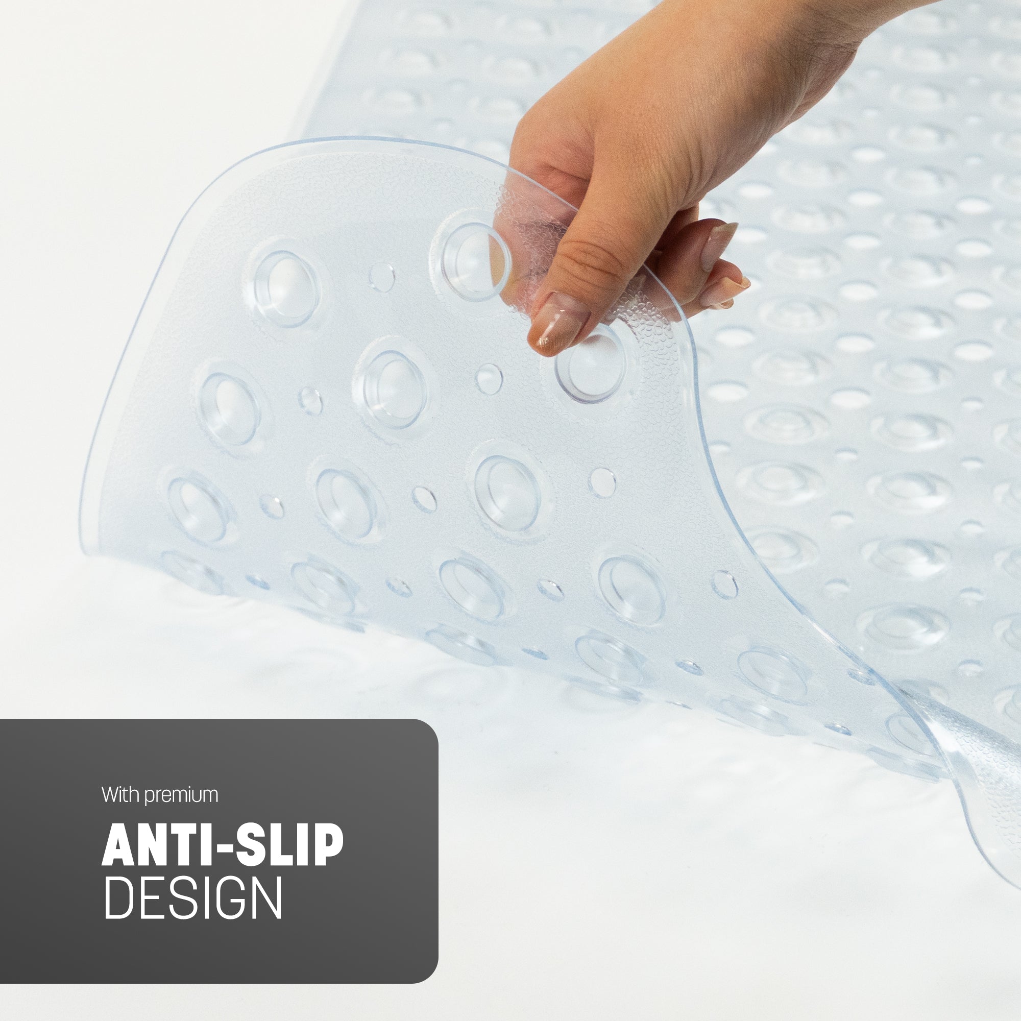 Non-Slip Bath Mat - Soft and Comfortable Mat with Machine Washable Design