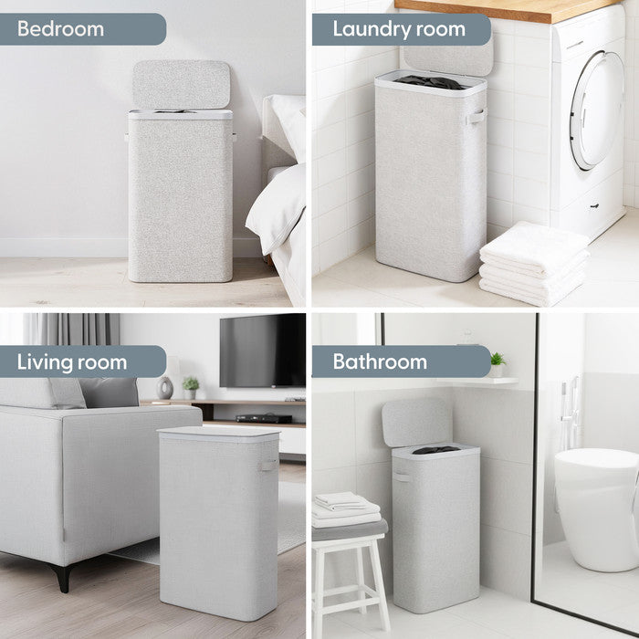 Collapsible Laundry Basket with Lid & Removable Liner - secondary image