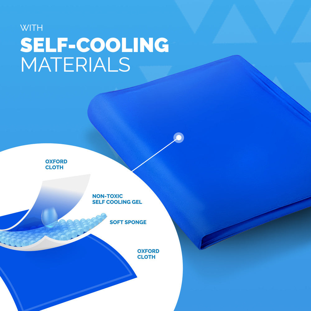 FurDreams Pineapple Pet Cooling Mat – Waterproof Gel Pillow Pad for Dogs and Cats, 75x120cm – Prevent Overheating and Keep Cool During Summer Rest