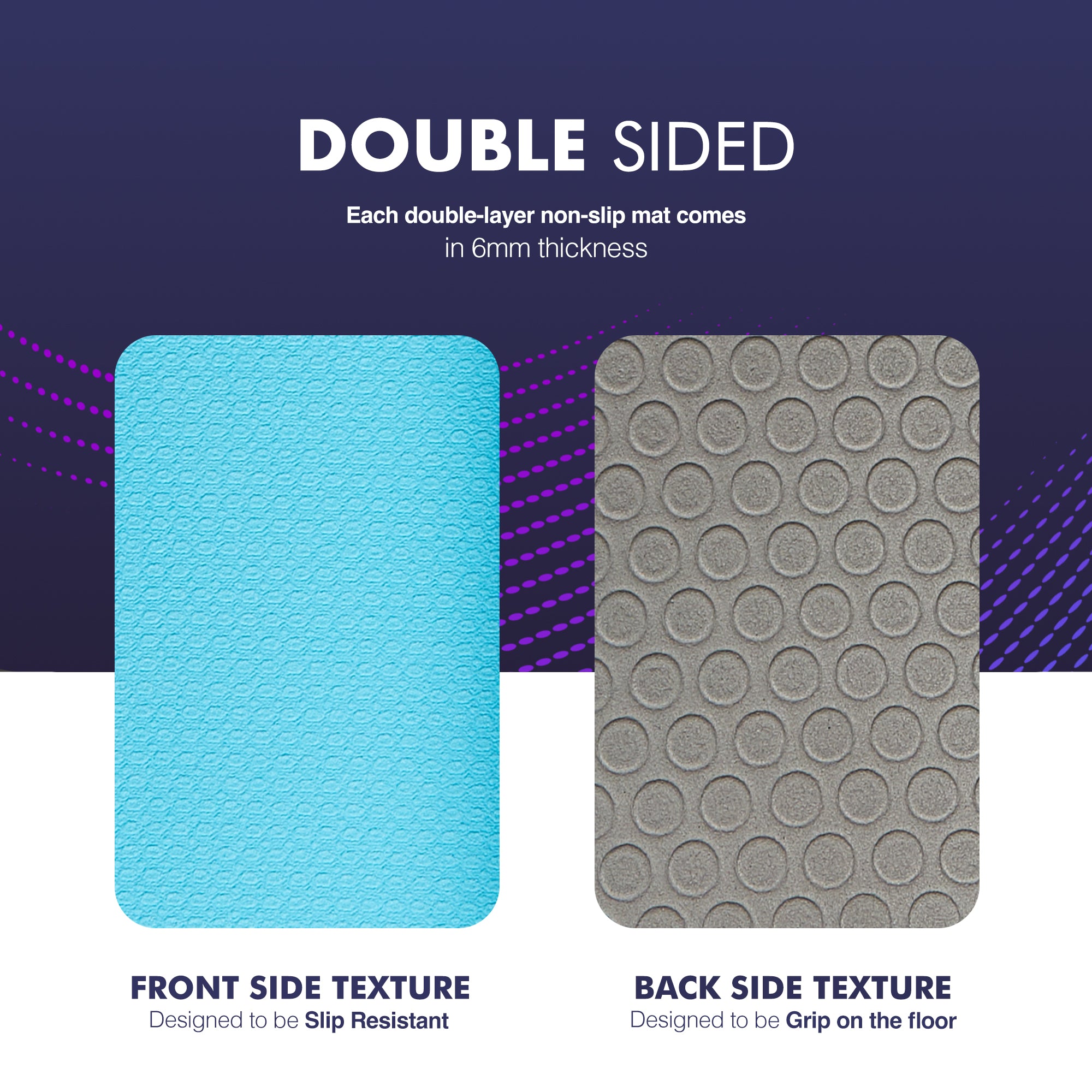 KAYMAN Yoga & Exercise Mat with Carry Strap, Large Non-Slip Comfortable Training & Workout Floor Mat for Home or Outdoor, Gym, Pilates, Gymnastics, HiiT, Stretching & Meditation